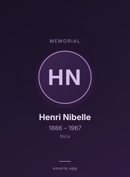 Memorial portrait of Henri Nibelle