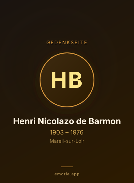 Gedenkportrait von Henri Nicolazo de Barmon