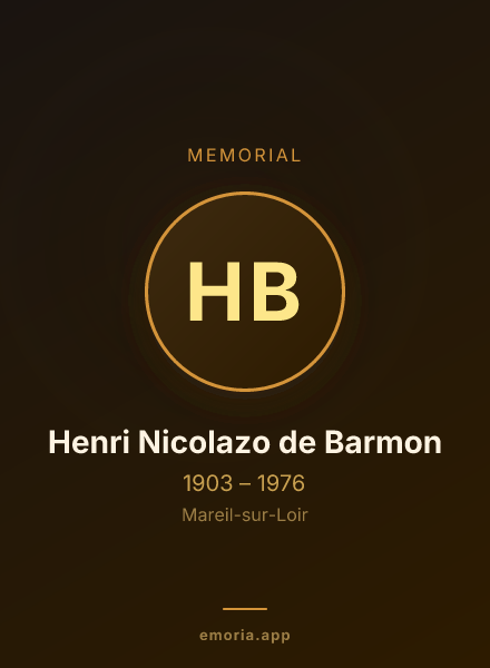 Memorial portrait of Henri Nicolazo de Barmon