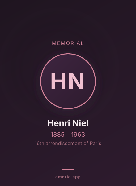 Memorial portrait of Henri Niel