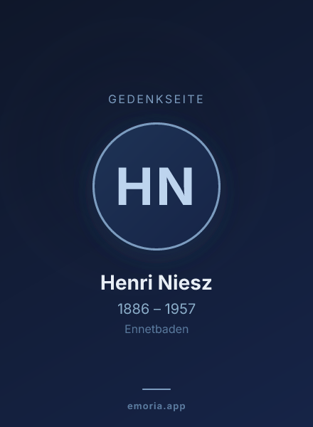 Gedenkportrait von Henri Niesz