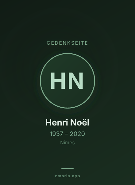 Gedenkportrait von Henri Noël