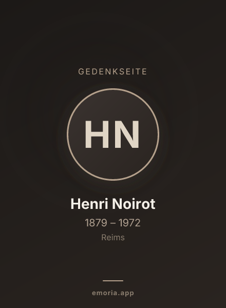 Gedenkportrait von Henri Noirot