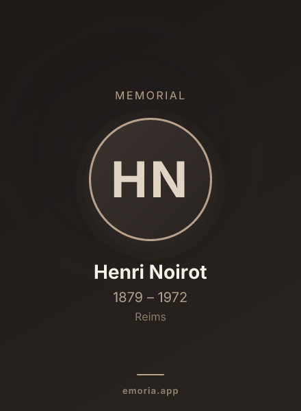 Memorial portrait of Henri Noirot