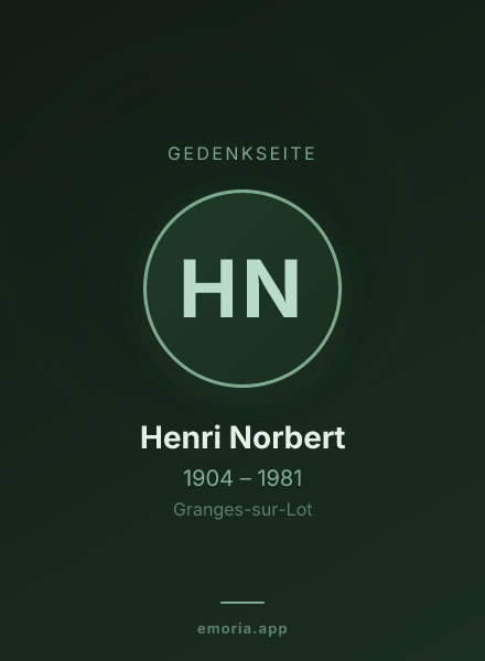Gedenkportrait von Henri Norbert