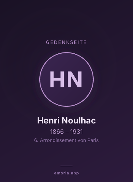 Gedenkportrait von Henri Noulhac