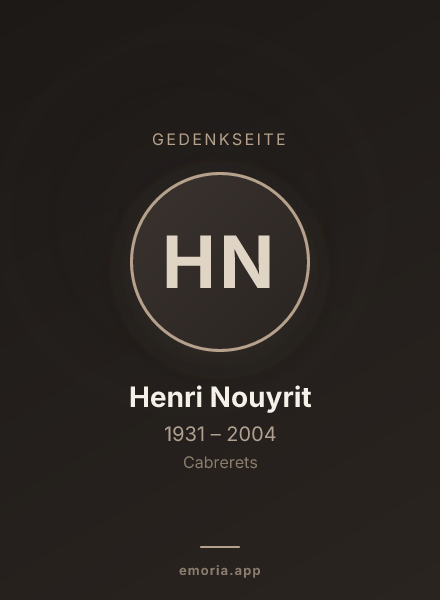Gedenkportrait von Henri Nouyrit