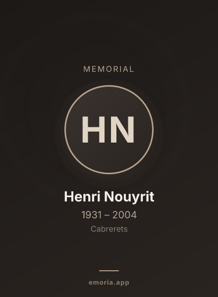 Memorial portrait of Henri Nouyrit
