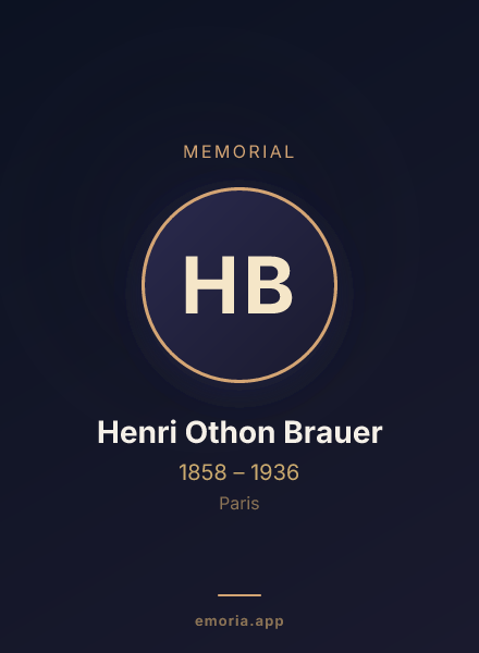 Memorial portrait of Henri Othon Brauer