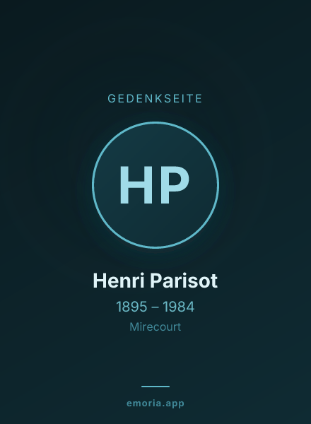 Gedenkportrait von Henri Parisot