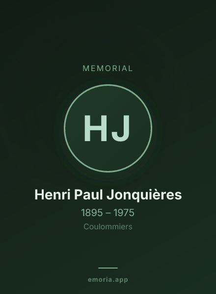 Memorial portrait of Henri Paul Jonquières