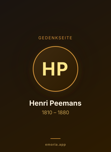 Gedenkportrait von Henri Peemans
