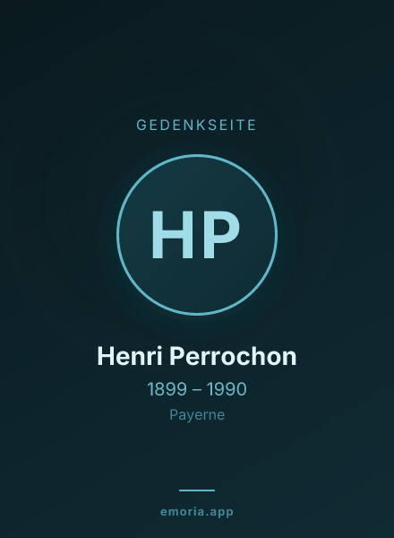 Gedenkportrait von Henri Perrochon