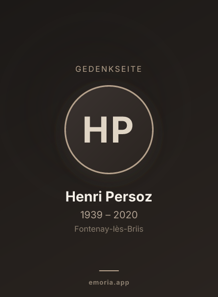 Gedenkportrait von Henri Persoz