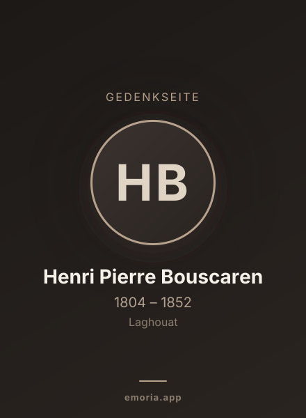 Gedenkportrait von Henri Pierre Bouscaren
