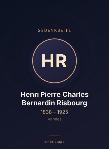 Gedenkportrait von Henri Pierre Charles Bernardin Risbourg