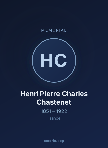 Memorial portrait of Henri Pierre Charles Chastenet