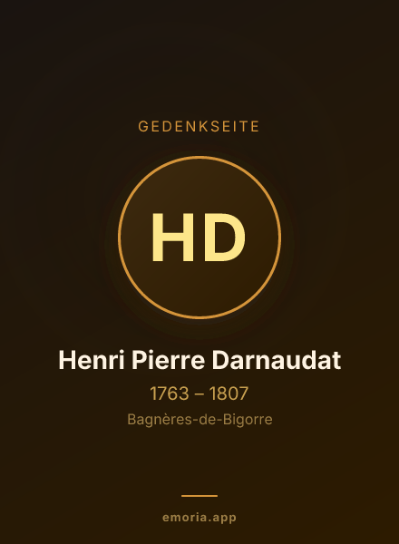 Gedenkportrait von Henri Pierre Darnaudat