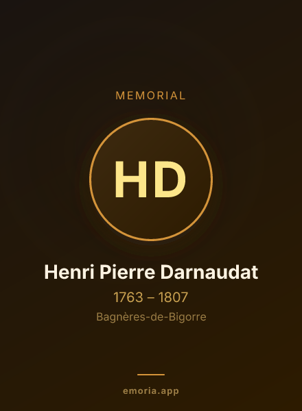 Memorial portrait of Henri Pierre Darnaudat