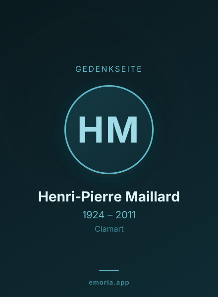Gedenkportrait von Henri-Pierre Maillard