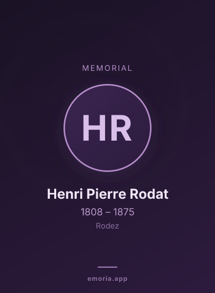 Memorial portrait of Henri Pierre Rodat