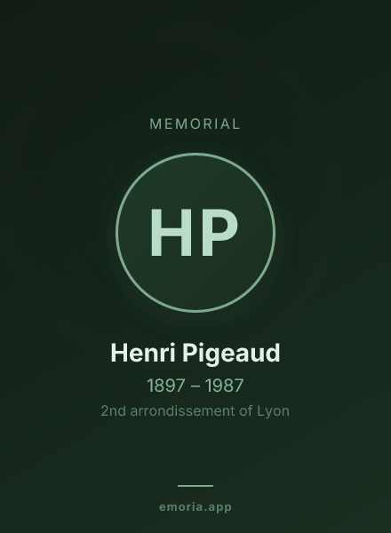 Memorial portrait of Henri Pigeaud