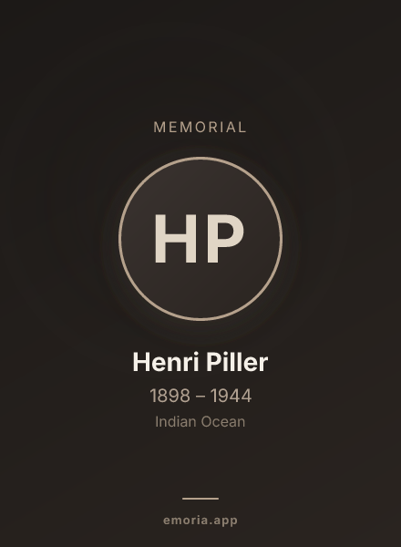 Memorial portrait of Henri Piller