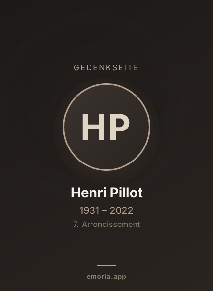 Gedenkportrait von Henri Pillot