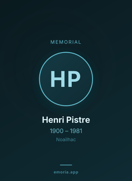 Memorial portrait of Henri Pistre