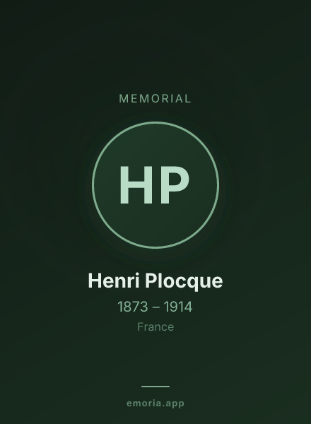 Memorial portrait of Henri Plocque