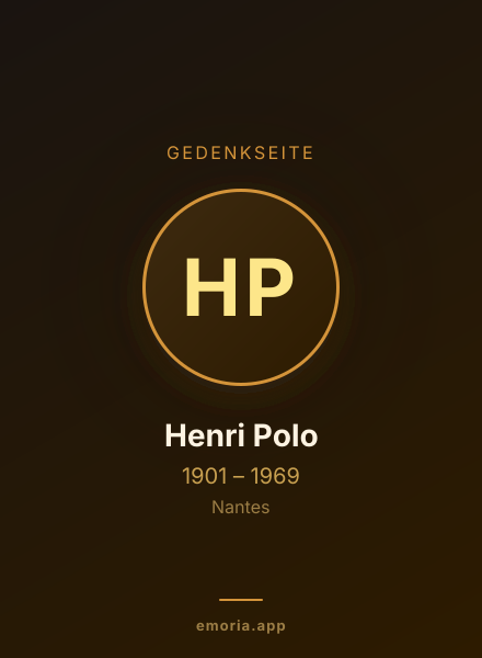 Gedenkportrait von Henri Polo