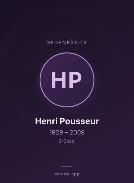 Gedenkportrait von Henri Pousseur
