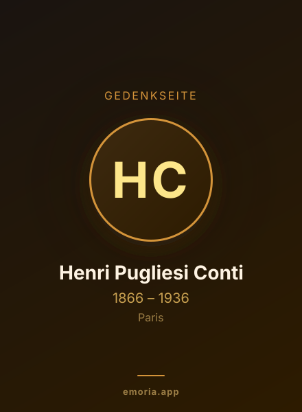 Gedenkportrait von Henri Pugliesi Conti