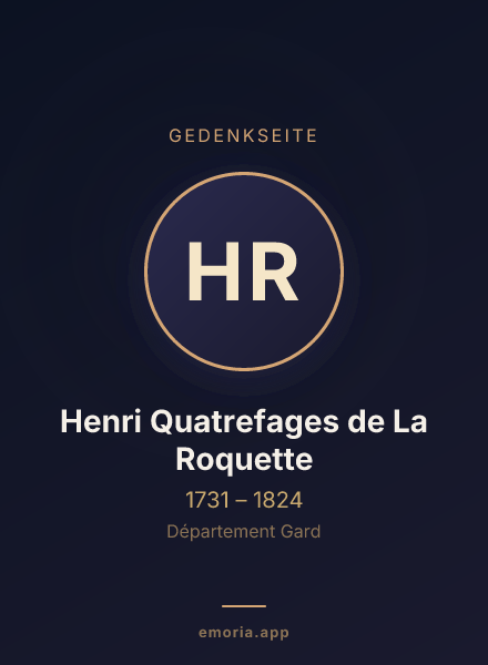 Gedenkportrait von Henri Quatrefages de La Roquette