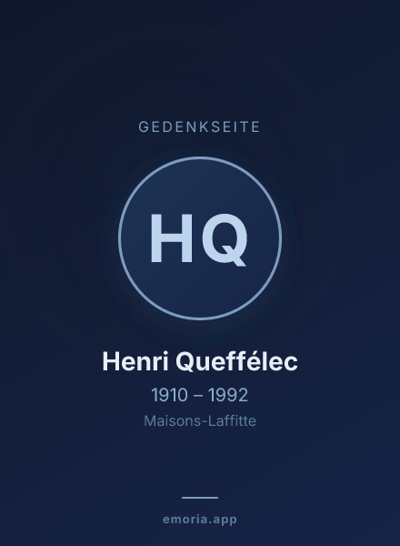 Gedenkportrait von Henri Queffélec