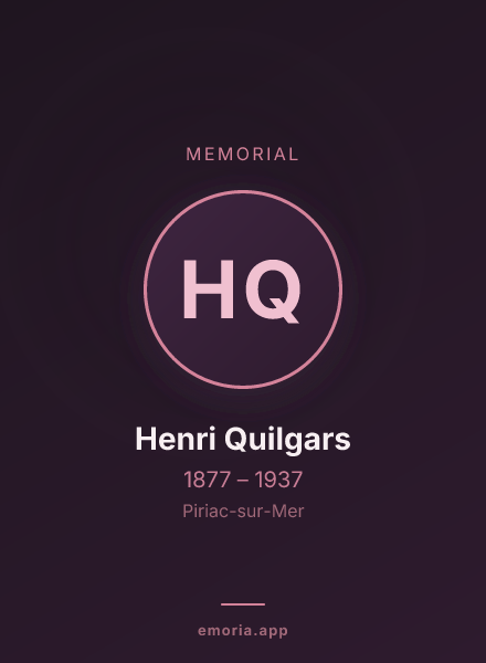 Memorial portrait of Henri Quilgars