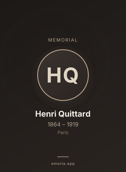 Memorial portrait of Henri Quittard