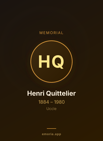 Memorial portrait of Henri Quittelier