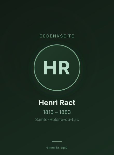 Gedenkportrait von Henri Ract
