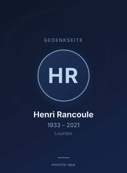 Gedenkportrait von Henri Rancoule