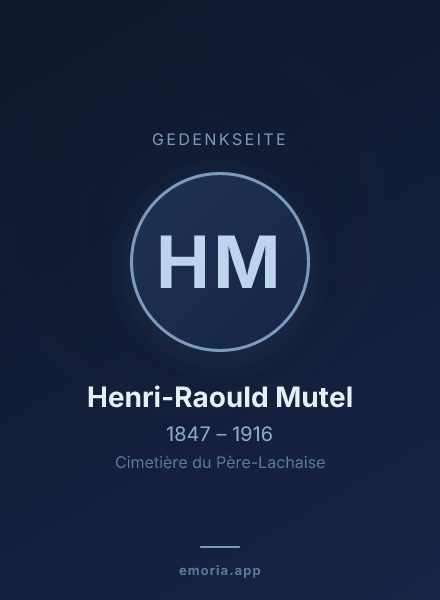 Gedenkportrait von Henri-Raould Mutel
