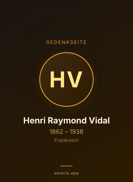 Gedenkportrait von Henri Raymond Vidal