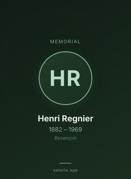 Memorial portrait of Henri Regnier