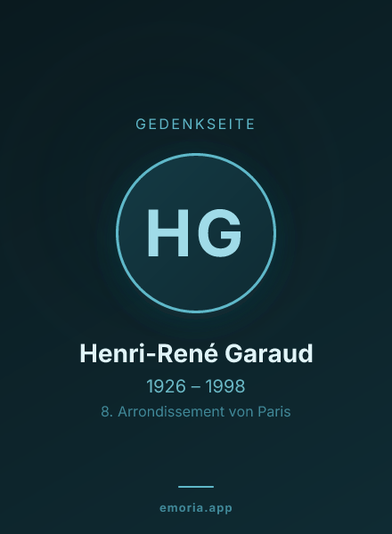 Gedenkportrait von Henri-René Garaud