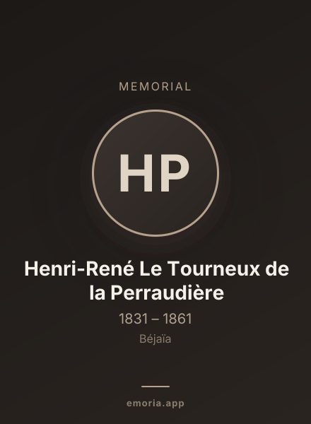 Memorial portrait of Henri-René Le Tourneux de la Perraudière