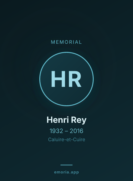 Memorial portrait of Henri Rey