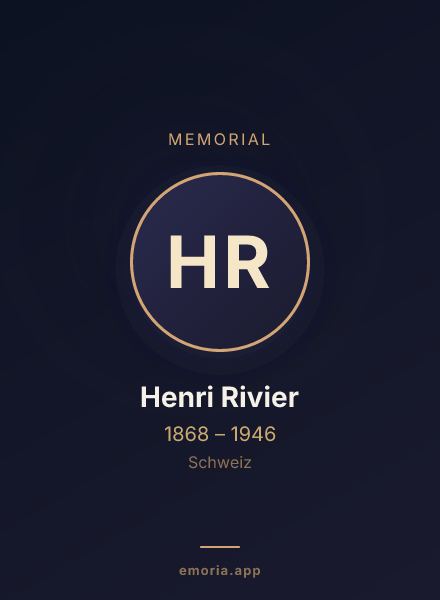 Memorial portrait of Henri Rivier