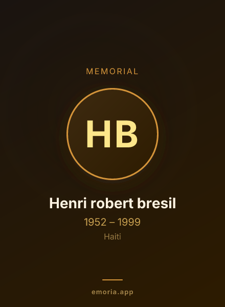 Memorial portrait of Henri robert bresil