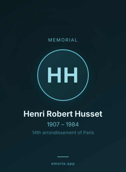 Memorial portrait of Henri Robert Husset