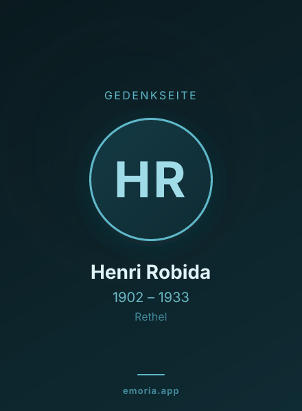 Gedenkportrait von Henri Robida
